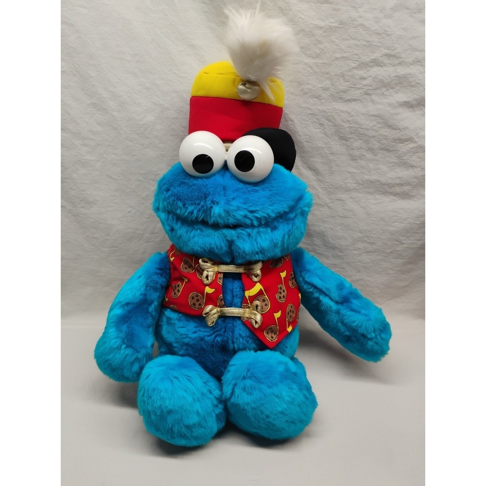 1999 Tyco Jim Henson Cookie Monster Plush NOT WORKING Missing Trumpet Display PC